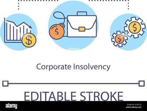 Corporate Insolvency Concept Icon Stock Vector Image Art Alamy