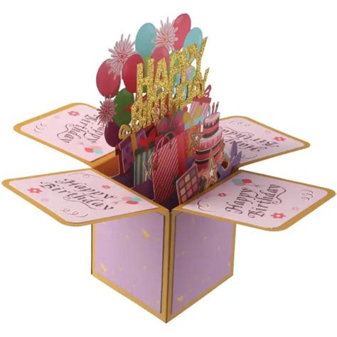 POP UP POP UP KARTE ALLES Gute zum Geburtstag Gruß karte 3D 3D Karte