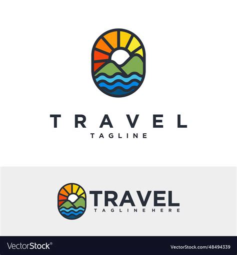 Travel Logo Icon Design Royalty Free Vector Image