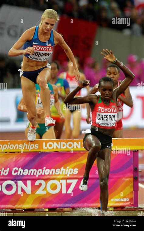 Celliphine Chepteek Chespol Kenya And Emma Coburn Usa During The