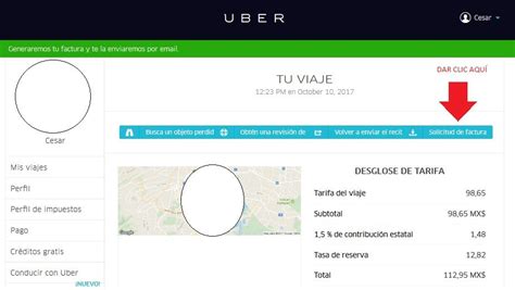 Cómo facturar mis viajes de Uber Contador Contado