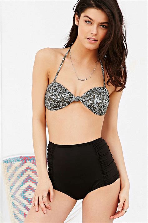 Out From Under Printed Twist Knot Bandeau Bikini Top Urban Outfitters