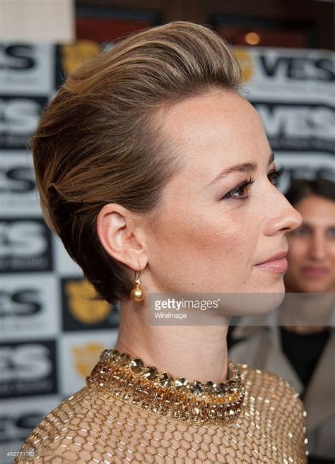 Actress Karine Vanasse Arrives At The 13th Annual Ves Awards At The Karine Vanasse Slicked