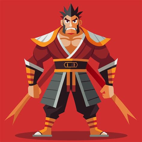 Samurai Clip Art Vector Illustration Design Premium Ai Generated Vector