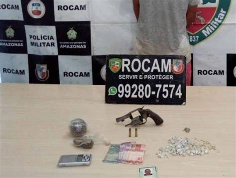 Rocam Det M Jovem Por Porte Ilegal De Arma E Drogas Ssp