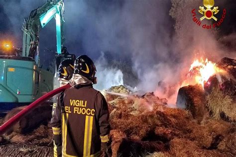 PAURA NELLA NOTTE Incendio In Un Azienda Agricola Rogo Divampato All