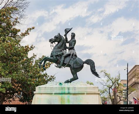 Overcast view of bronze Statue in Lafayette Square at Washington DC Stock Photo - Alamy