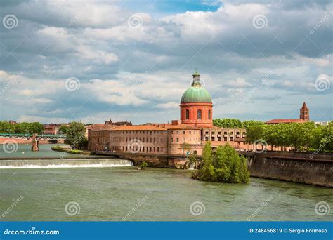 Panoramic View Toulouse Know As La Ville Rose The Pink City Editorial