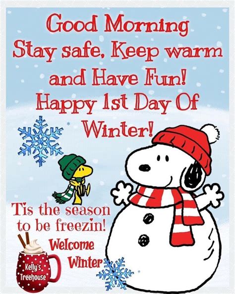 Pin By Lori Lynn On Christmas Good Morning Snoopy St Day Of Winter