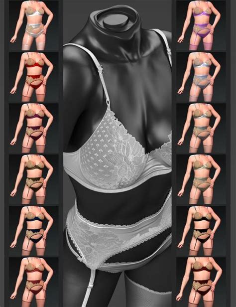 X Fashion Fame Lingerie Set For Genesis 9 3d Models For Daz Studio And Poser