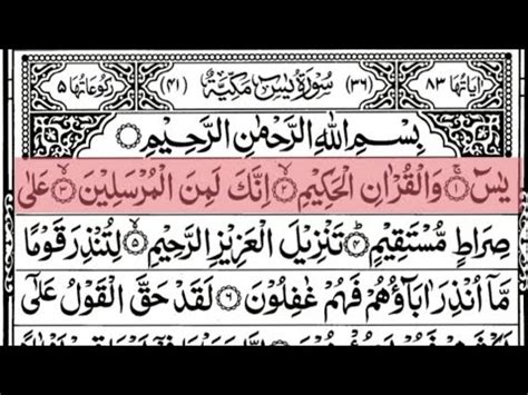 Surah Yasin Yaseen Full With Arabic Text Episode Prho