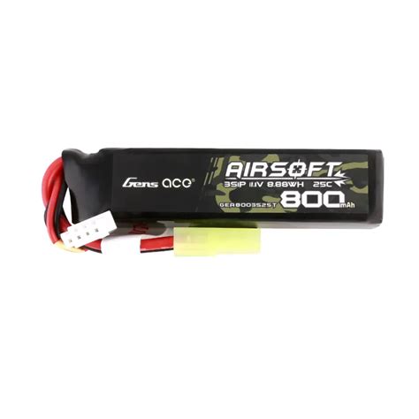 Comprar GENS ACE LIPO 800MAH 11 1V 25C 3S1P WITH MINI TAMIYA PLUG Warzone