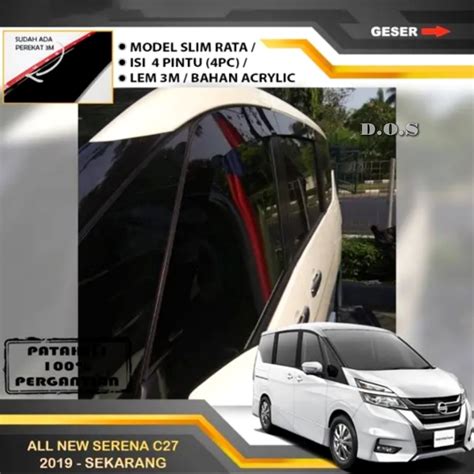 Jual Talang Air Pintu Mobil ALL NEW SERENA C27 2019 2022 Model SLIM