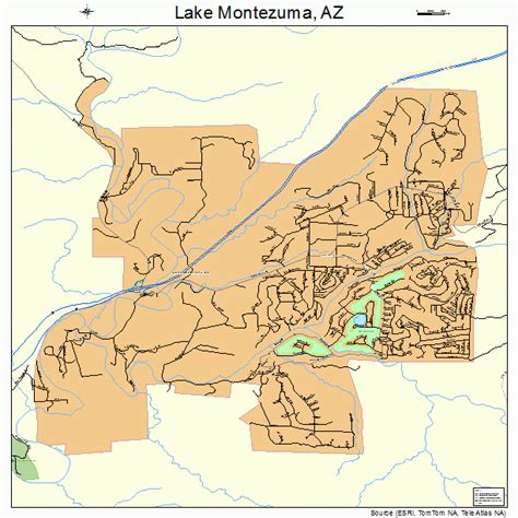 Lake Montezuma Arizona Street Map 0439720