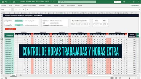 Control De Horas Trabajadas Y Horas Extra [plantilla Excel] [gratis