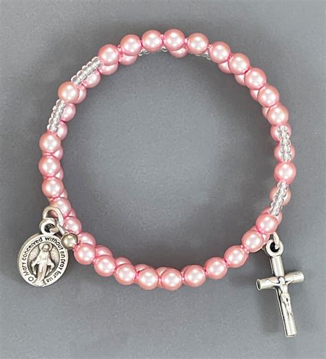 Pink Pearl Bracelet For Girls Olog Rosaries