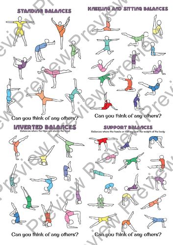 Gymnastics Balances Individual Balances Circuit Stations Teaching