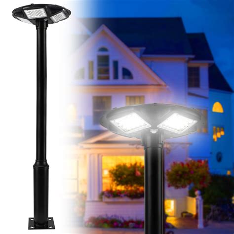 Buy HCOOR Outdoor Lamp Post Light with 98 inch Pole IP67 Waterproof ...