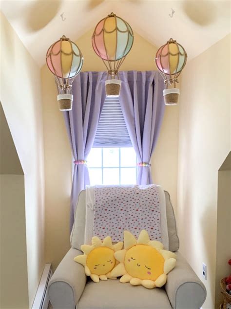 Set Of 3 Hot Air Balloons Nursery Decor Size S M And L