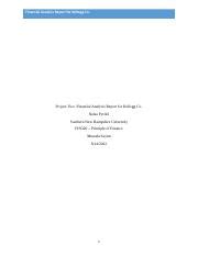 FIN 320 Project Two Financial Analysis Report 2 Docx Financial