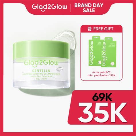 Jual Glad Glow Centella Allantoin Soothing Moisturizer Gel Repair Skin