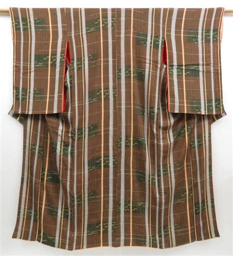 T Z Antique Japanese Kimono Silk Komon Brown Kyoutokiyou