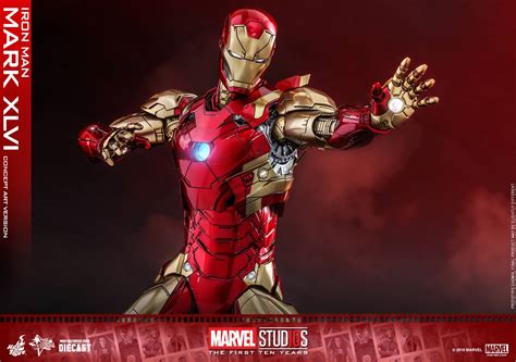 Hot Toys MMS D Marvel Studios St Ten Years Iron Man Mark XLVI Concept Art Ver