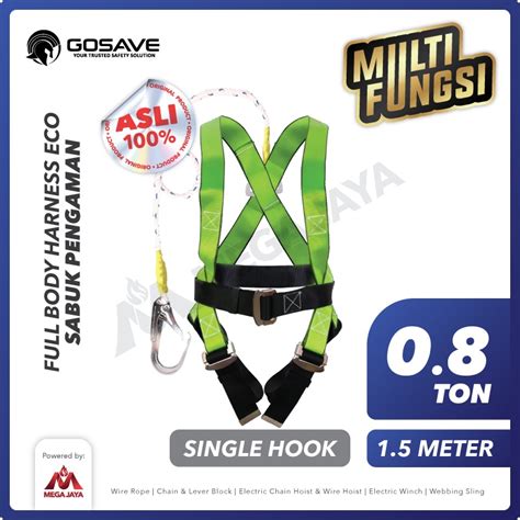 Jual GOSAVE Full Body Harness ECO Sabuk Pengaman Safety Belt Single