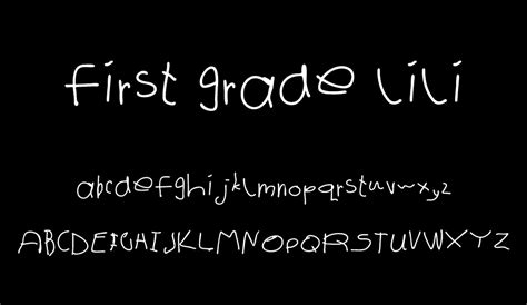 First Grade Lili Free Font