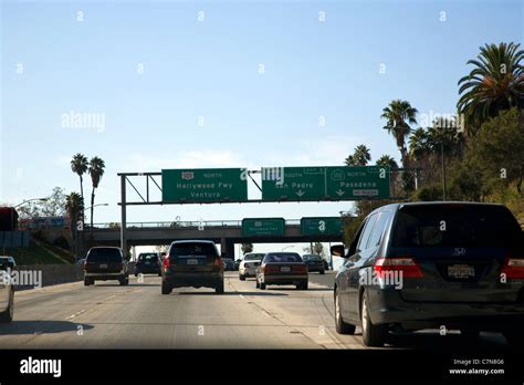 Freeway towards Los Angeles Stock Photo - Alamy