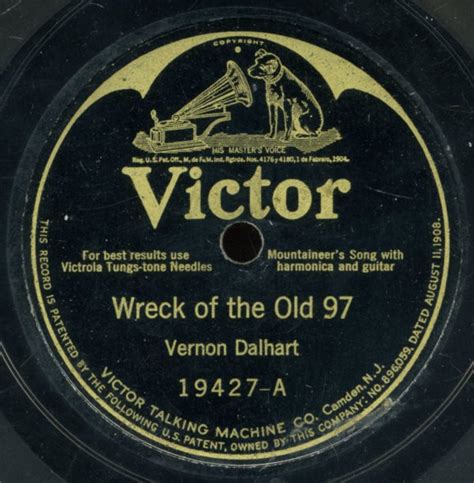 Vernon Dalhart - Wreck Of The Old 97 / The Prisoner's Song (1924 ...