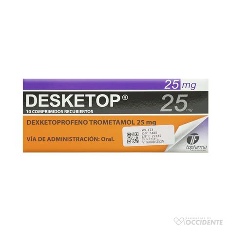 DESKETOP COMPRIMIDOS 25MG X 10 Farmacias De Occidente