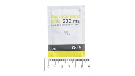 Acetilcisteina Cinfa Mg Polvo Para Solucion Oral Efg Sobres