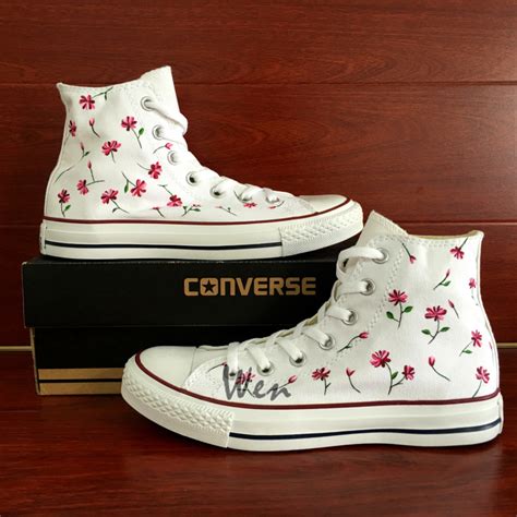 Floral Flower Converse All Star Hand Painted Canvas Shoes Design Unisex