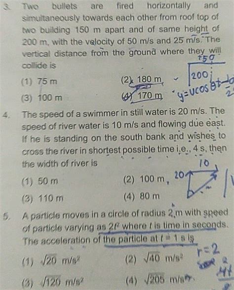 A Particle Moves In A Circle Of Radius 2 M With Speed Of Particle Varyin