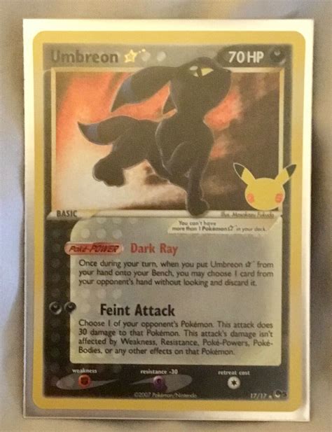 Mavin 2021 Pokemon Celebrations Umbreon Gold Star