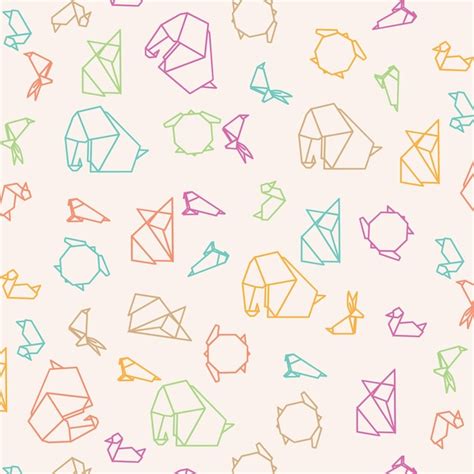 Premium Vector | Origami pattern