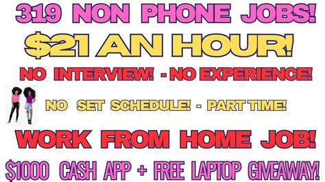 Non Phone Work From Home Jobs Part Time No Interview No Set