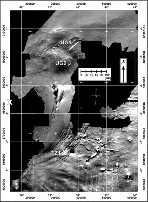 Combined Magnetic Grayscale Map Of Sw Uganda And Nw Tanzania The