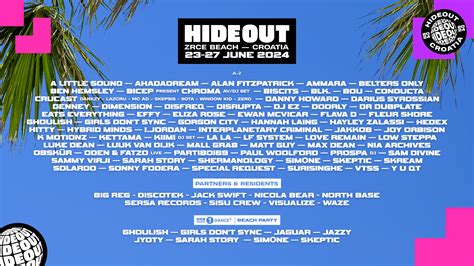 Lineup - Hideout Festival 2024