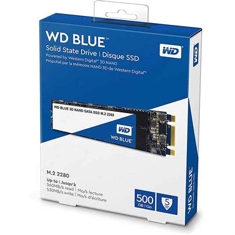 500GB WD Blue 3D NAND Internal PC SSD SATA III 6 Gb S M 2 2280 PC