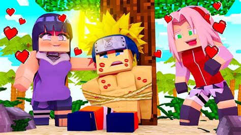 Naruto Acordou Preso Em Uma Ilha A Sakura E Hinata No Minecraft