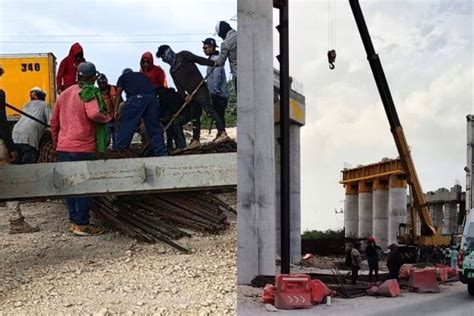 Accidente En El Tren Maya Cae Estructura Y Lesiona A Dos