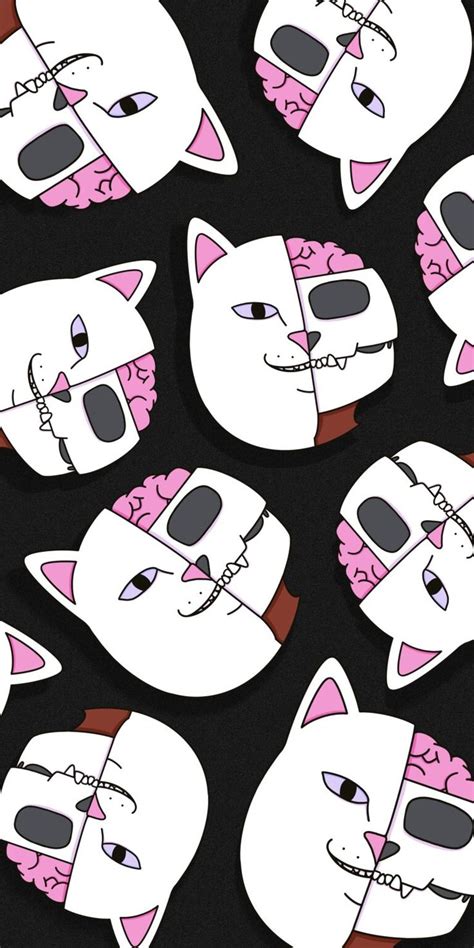 RipNDip Lord Nermal Anatomy Black Wallpapers Ripndip Wallpaper Mini