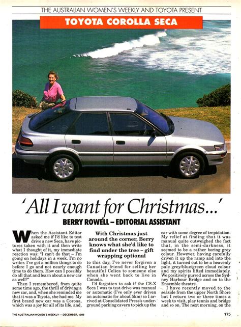 1990 Toyota Corolla Seca Hatchback Page 1 Aussie Original Magazine