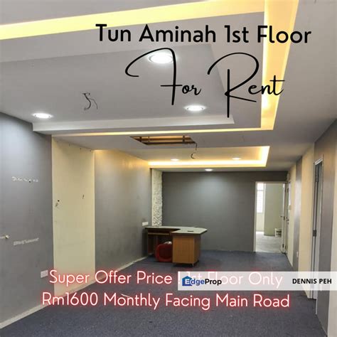 Tun Aminah Shop Office Facing Main Road Renovated Unit For Rental RM1