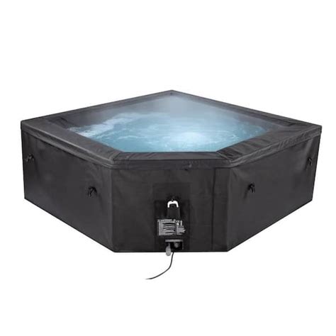 EZLIFE Cabo Cut Corner Foam Spa Hot Tub V To Person Eco Foam Aqua Jets Gal Water