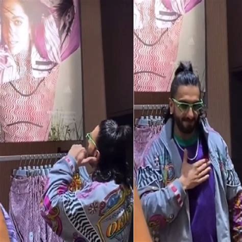 Ranveer Singh Blows Kisses At An Advertisement Featuring Deepika