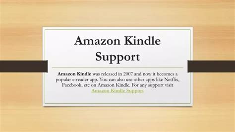 Ppt Amazon Kindle Support Powerpoint Presentation Free Download Id