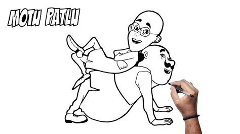 How To Draw Patlu From Motu Patlu Printable Step By Step Drawing Sheet